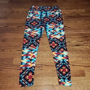 LuLaRoe Tall & Curvy Vibrant Tribal Leggings